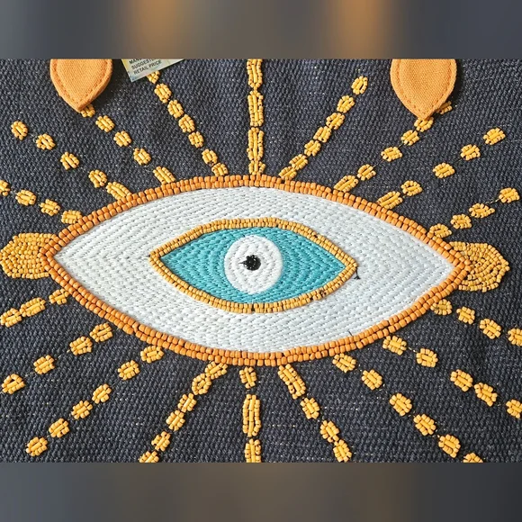 EXPRESS EDIT Embroidered Eye Design Tote Bag NWT - Picture 4 of 12